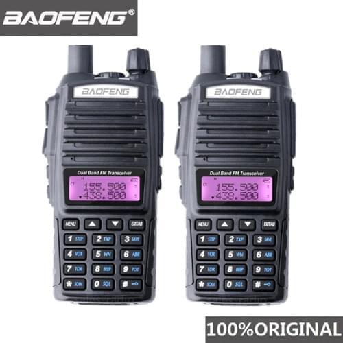 2PCS BaoFeng UV-82 Walkie Talkie 10 KM Dual Band 136-174/400-520 MHz FM Ham Two Way Radio UV82 CB Ham Radio Hf Transceiver UV 82