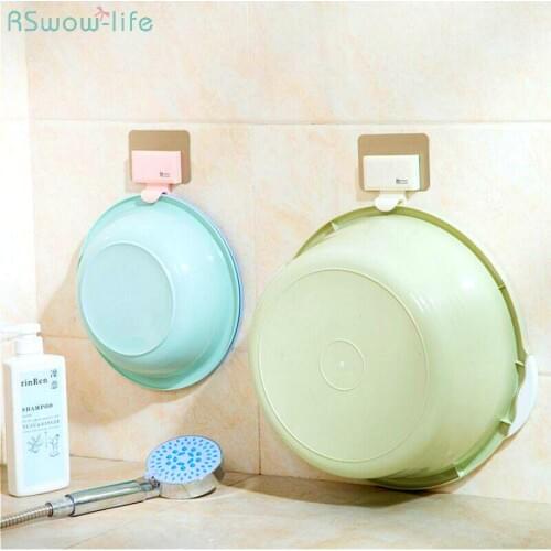 2Pcs Traceless Basin Hooks Adhesive Bathroom Double Layer Structure Multipurpose Towel High Load-Bearing Holder