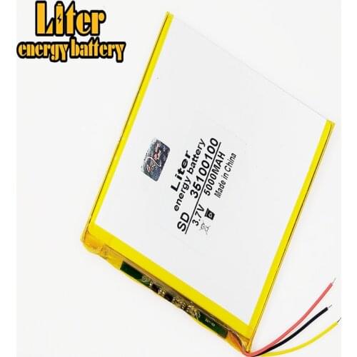 3 line 3.7V,5000mAH (polymer lithium ion battery) Li-ion battery for tablet pc 7 inch 8 inch 9inch 35100100