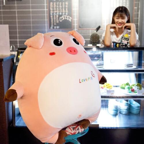 40CM Network New Pattern Lint Toys Expression Piggy Pillow Doll Children Originality Festival Gift Customized
