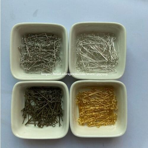 400Pcs=1Lot ! ) Free Shipping Jewelry Eye Pin Finding 16MM Gold Silver Bronze Dull Silver Plated For Jewelry Making DIY