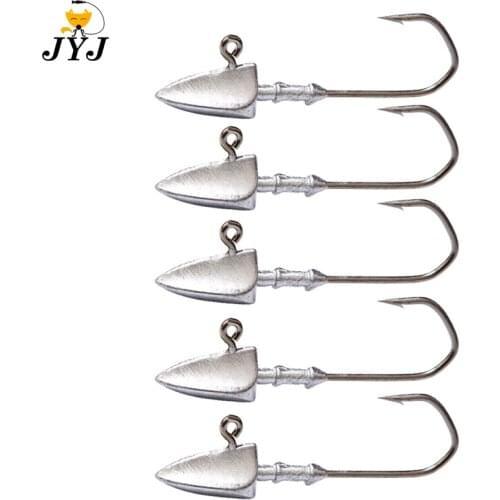 5pcs/lot Triangle Head Hooks 3.5g 5g 7g 10g 14g 20g Ship type fishing hook soft worm jig Lure Hook Jig Head Fishing Tackle Hooks