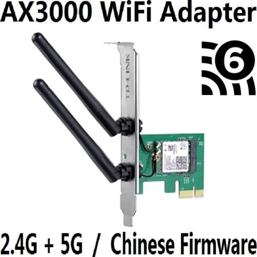 Chin-Firmware,Wi-Fi6 802.11AX WiFi6 Wireless Network Card, 2.4GHz 574M 5GHz 2042M, 2976Mbps External WiFi Adapter AX3000 Wi-Fi 6