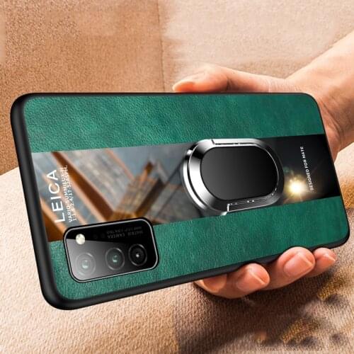 Luxury Leather Silicone Magnetic Holder Phone Case For Huawei Honor V 30 20 10 9 8 X C P30 P20 Pro Lite Ring Bracket Cover Coque