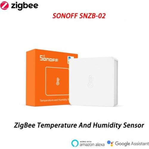 1-20pcs SONOFF SNZB-02 Zigbee Temperature And Humidity Sensor Smart Home Voice Control With Alexa Google Home ZBBridge Required