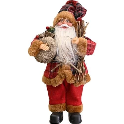 Santa Claus Decoration Decorative Desktop Santa Claus Figure Portable Lifelike Santa Doll Figurine Perfect Ornament Dropshipping