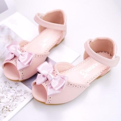Kids Children girls Sandals Shoes Summer Fashion Bowknot Girls Flat Princess Shoes childrens girls shoes