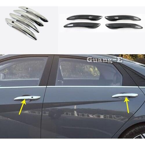 For Hyundai Elantra Avante 2021 2022 Car Body Cover Detector Stick Frame Lamp Trim External Door Handle Armrest Holder 8pcs