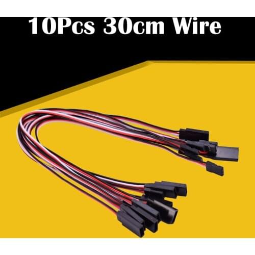 Good Sale 10Pcs 300mm 30cm Servo Extension Lead Wire Cable For RC Futaba JR Male to Female 30cm Wire Connector