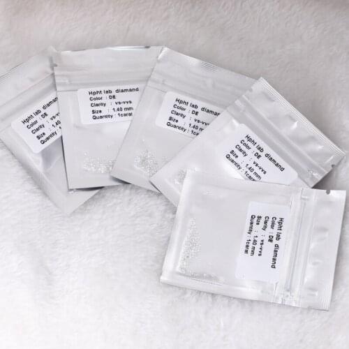 Round 1.4mm DEF Color VS Clarity Loose Lab Grown HPHT Diamond for Jewelry Making