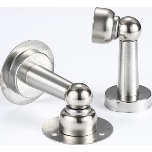 Home Improvement Door Suction High Magnetic Stainless Steel Room Door Floor Suction Without Drilling Installation Door Suction