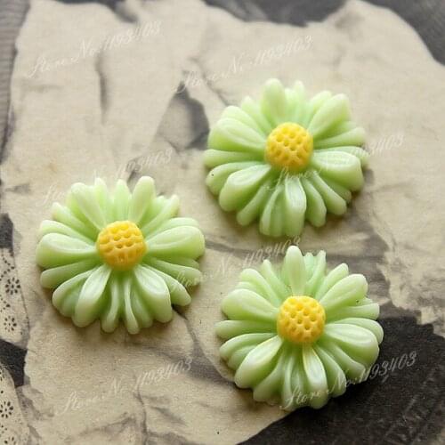 Min.mix order Mix Colorful Gerbera Flower Resin Cabochon - DIY For Jewelry Decoration