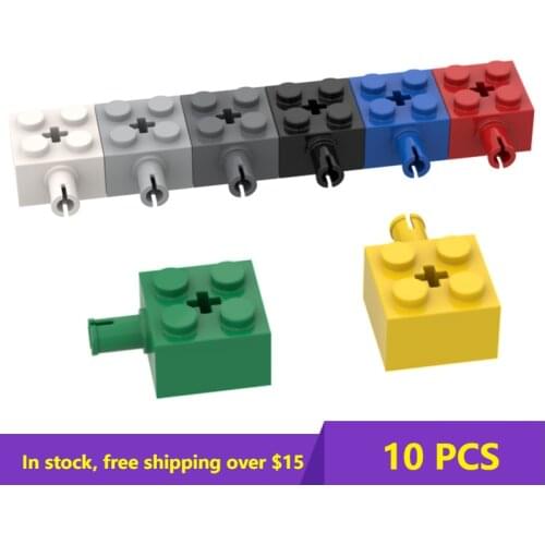 10PCS MOC Bricks Compatible High-Tech 6232 2x2 for Building Blocks Parts DIY Educational High-Tech Parts Toys