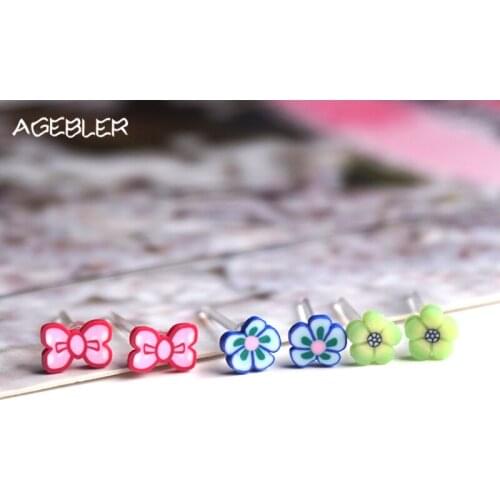 NEW Hot Summer Jewelry Bowknot Earrings Women Cute Bijoux Children Stud Earings for Girls Funny Flower Cheap Accessories P20