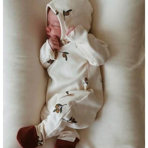 New Fashion Baby Romper Jumpsuit Print Newborn Outfits 2Pcs Boys and Girl Pullover Cotton Toddler Girl Fall Clothes Homewear Set