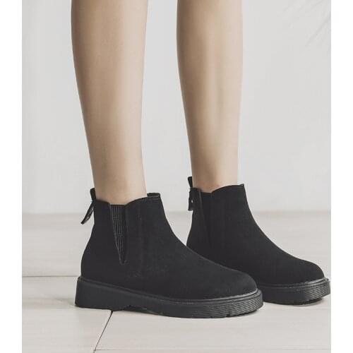 2021 Autumn and Winter New British Retro Motorcycle Boots Wild Ins Martin Boots Female Short Boots Large Size Female Boots