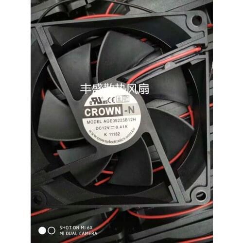 New Original CROWN AGE09225B12H 90mm 9025 9225 DC 12V 0.41A computer chassis power supply inverter cooling fan