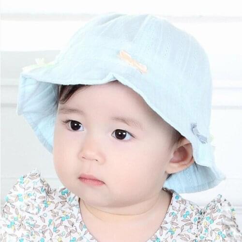 New style spring summer Baby thin hat fisherman hat baby sun hat children Solid cotton basin cap Bonnet funny wrap cap