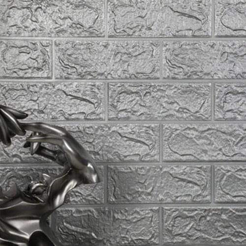 10pcs Wallpapers 3D Brick Wall Stickers DIY Decor Self-Adhesive Waterproof Wallpaper for Kids Room Bedroom 3D Wall Sticker Brick