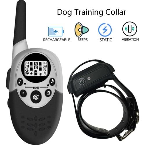 Portable 1000M Remote Control Dog Training Equipment Pet Trainer Bark Stop Monitor Vibration Sound Shock Flash Mode For All Dogs