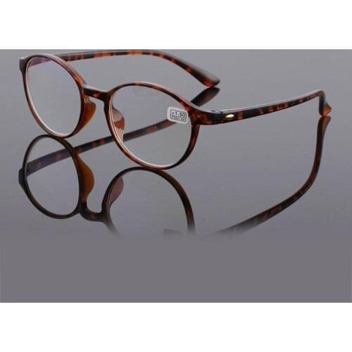 Reading Glasses Retro Womens Round TR90 Men Black Anti-Blue Resin Lens Plus Film Mirror +100 150 200 To +400 R144 Prescription