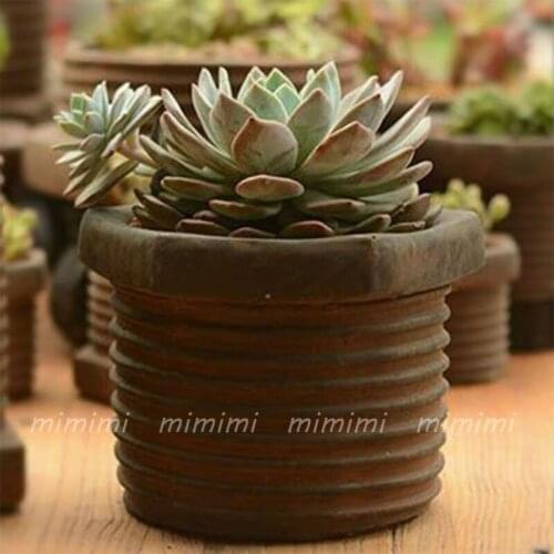 Industrial Wind Concrete Decoration Diy Cement Flowerpot Silicone Mold Creative Screw Stripe Design Concrete Flowerpot Mold