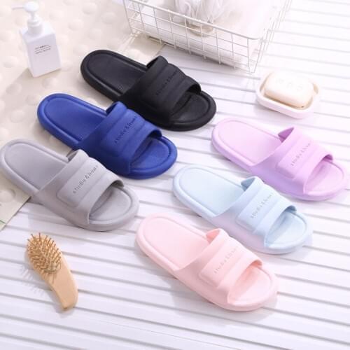 New Style PVC Slippers Simple Fashion Men and Women Sandals Home Bathroom Slippers Comfortable Platform Shoes