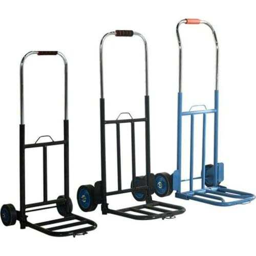 Folding luggage car heavy king hand cart transportation shopping trailer portable pull cargo trolley small pull cart