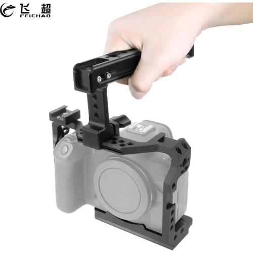 R5 Camera Cage Rig Cooling Protective Frame Extension NATO Rail & Cold Shoes & ARRI Mount for Canon EOS R5 R6 Stabilizer DIY Kit