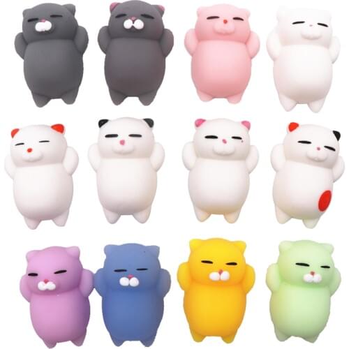 2019 New Fashion Cartoon Cute animal Squishies PU Squishy Anti-stress Slow Mochi Rising Original Package Kids Toy Xmas Gift