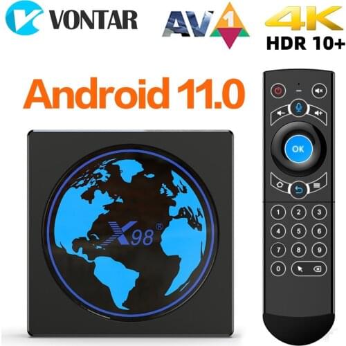 VONTAR X98 Plus TV Box Android 11 Amlogic S905W2 4G 64GB Support H.265 AV1 Wifi BT5.2 Youtube Media Player 2GB 16GB Set Top box