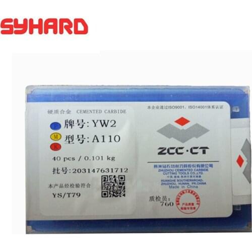 40pcs/lot A110 YG6X YW1 YT15 YG8 Dimension 10x6x3.5 Cemented Carbide Insert
