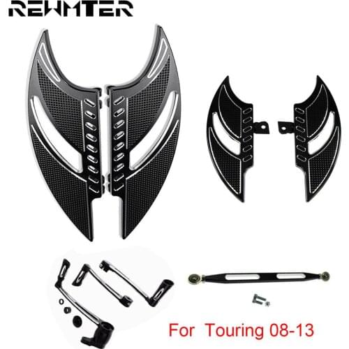 Motorcycle Rear Front Floorboards Shift Linkage Pegs Brake Arm Kit Aluminum For Harley Touring 2008-2013 Street Glide Road King