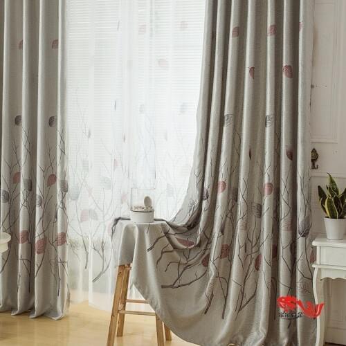 Curtain curtain quality dodechedron curtain modern brief double faced jacquard print curtain