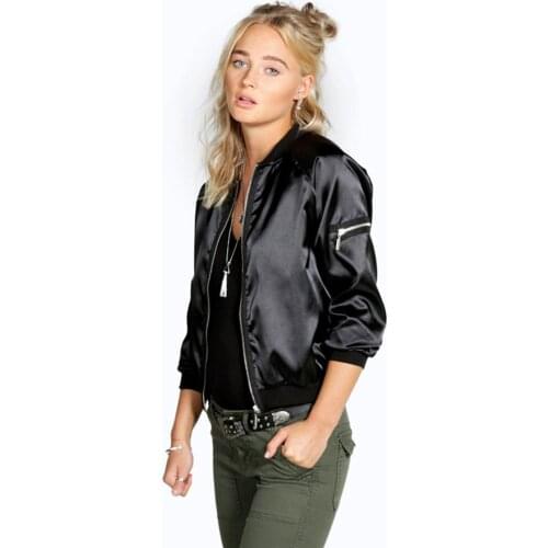 Fall 2020 Womens New Zipper Color Jacket Short Jacket Women Korean Coats Women Street Style Black Bomber Jacket Women Fashion