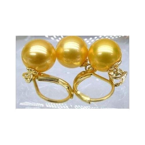 Womens Hair full wigs Hot selling shipping***** Huge AAA+ 16mm south sea golden shell pearl earrings Pendant solid