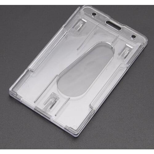 1PC Hot Hard Plastic ID Access Card Cover Credit Card Case Badge Holder Double Side Oct18