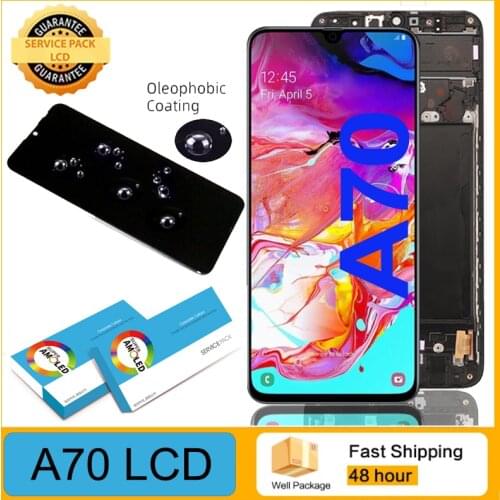 100% Original 6.7'' AMOLED Display for SAMSUNG Galaxy A70 LCD A705 A705F SM-A705MN Display Touch Screen Digitizer Repair Parts