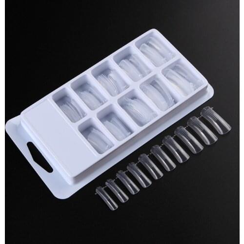 100PCS/box Quick Building Mold Tips Nail Dual Forms With Scale Finger Extension Nail Art UV Builder Gel Nails Tool TDDSS26
