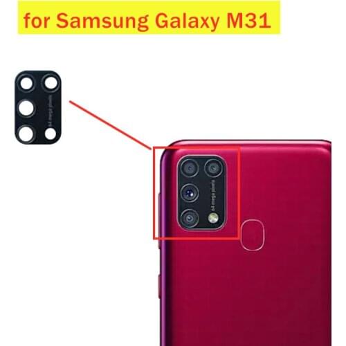 2pcs for Samsung Galaxy M31 Back Camera Glass Lens Main Rear Camera Lens with Glue for Galaxy M31 Repair Spare Parts
