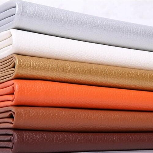 20x120cm Litchi PU Leatherette Faux Leather Fabric Synthetic For Sewing Bow Bag Brooches Sofa Car DIY Hademade Material Sheets
