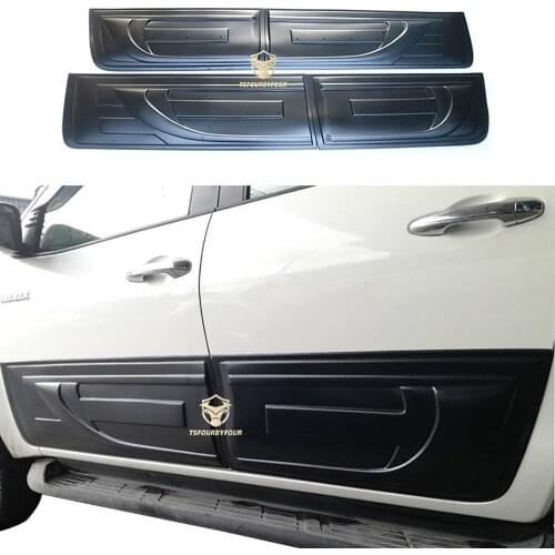 4 PCS Matte Black Side Molding Body Cladding For Hilux Revo 2015-2020 4X4 Car Accessories Body Claddings