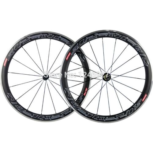 Aluminum Braking Surface 50mm Clincher Carbon Wheelset Alloy Brake Line Carbon Road Bike Wheelset Superteam