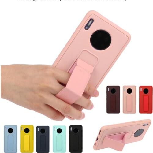 For Huawei Mate 30 40 Pro Candy colors Wrist Strap Hand Band Case For Huawei Mate30 30pro 40Pro Car Phone Holder Case Cover