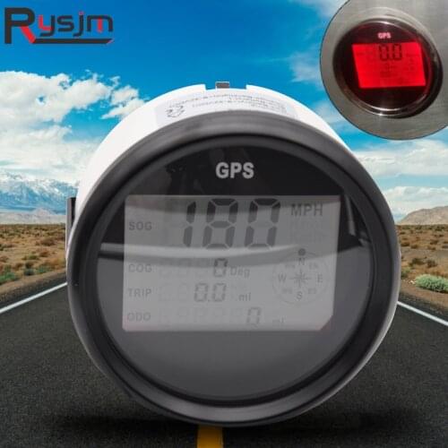 85 mm Digital GPS Speedometer Motorcycle Car Odometer 0~999 Knots MPH Km/h For Marine Boat Yacht Truck With 8 Colors Backlight