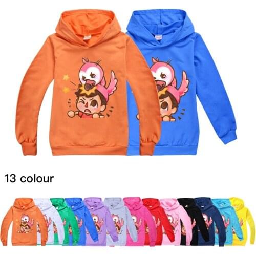 Kids Boys Sweatshirt Flamingo Flim Flam Hoodie Spring Street 3D Hooded Trendy Fashion Girl Jacket Children Pullover Tops