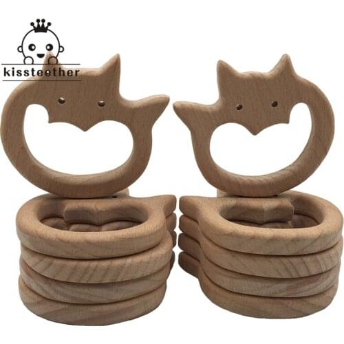 Baby Teether Bat Baby DIY Jewelry Pendants Necklace Bracelets Accessories BPA Free Wooden Teether Baby nursing Teething toys