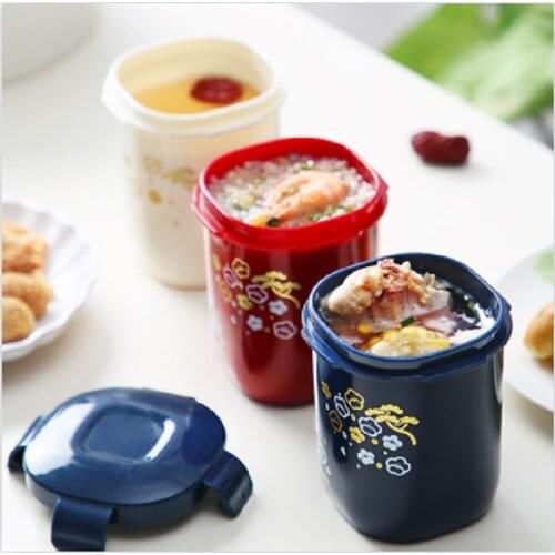 Sealed soup cup office worker soup can be heated by microwave oven portable lunch box student lunch breakfast congee cup