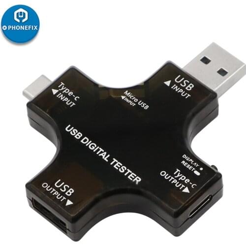 Power Bank Charger Indicator Digital Voltage Current Multimeter Detector for Mobile Phone Repair Type C USB Tester