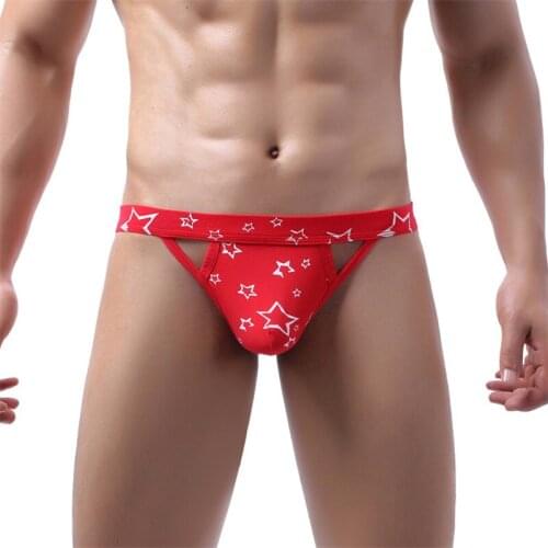 Men Thongs Sexy Lingerie Backless Male Bikini Briefs Underwear Cotton Thongs G-strings Low Rise Underpants Jockstrap Men Panties